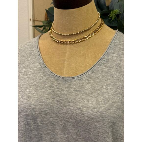 VINCE Heather Gray V Neck Tee T-Shirt Top Women size XS - Picture 5 of 8